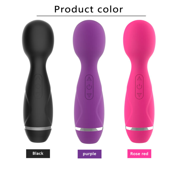 This is an adult toy with a modern and multifunctional design, available in three colors: black, purple, and rose red. Each toy features a large ball-shaped vibrating head at the top, specifically designed for external stimulation, providing strong vibration effects. The main body of the toy has multiple control buttons for adjusting various vibration modes and intensities. The overall design is ergonomic and easy to hold and maneuver, aimed at enhancing sexual pleasure through its powerful external vibration function.