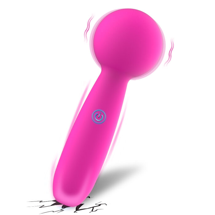 This is a pink adult toy with a simple yet powerful design. The top of the toy features a large ball-shaped vibrating head specifically designed for external stimulation, providing strong vibration effects. The main body includes a power button for turning on and adjusting the vibration intensity. The image showcases the vibrating effect, highlighting its powerful vibration capabilities. The overall design is ergonomic and easy to hold and maneuver, aimed at enhancing sexual pleasure through its powerful external vibration function.