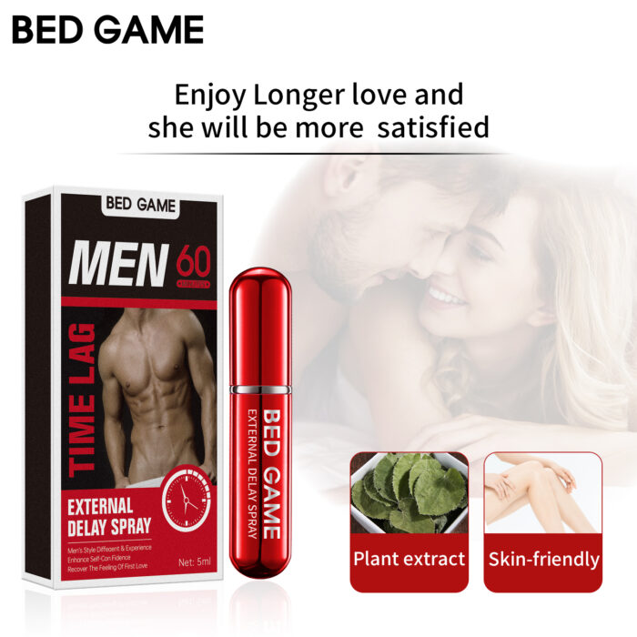 BED GAME's Male Genital Desensitizer Spray is a convenient and effective solution for men seeking to enhance their intimate experiences. Formulated with pure natural plant essence, this external delay spray helps to temporarily reduce oversensitivity, allowing for a prolonged and satisfying sexual performance. It's easy to apply with a convenient pump spray, requiring just 2-3 sprays for readiness. The product does not require a prescription and is available at various outlets, making it accessible for those who wish to improve their confidence and recapture the feeling of first love. With a net content of 5ml, it's portable and suitable for travel, fitting easily into a pocket for on-the-go convenience. Always follow the instructions for use, and discontinue if irritation occurs. BED GAME's external delay spray is the key to a different and enhanced men's style experience.