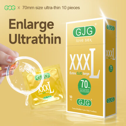 The GJG brand offers a variety of natural rubber latex condoms, including ultra-thin, large size, vanilla fragrance, and lubricated options. All products are made from high-quality natural materials to ensure comfort and skin-friendliness. The packaging is detailed, including manufacturing and expiration dates, as well as correct usage and storage instructions to ensure 100% contraceptive effectiveness and prevention of sexually transmitted diseases