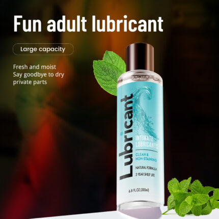 A premium intimate lubricant designed for enhanced comfort and pleasure, featuring a natural formula that is water-soluble, non-greasy, and easily absorbed. With a refreshing peppermint scent, this lubricant is alcohol-free, silicone-free, and hormone-free, ensuring a safe and sensitive skin-friendly experience. Packaged in a 200ml bottle, it offers a generous quantity with a 3-year shelf life, making it a reliable and convenient choice for personal care.