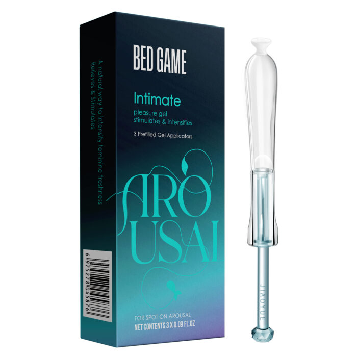 BED GAME's Intimate Pleasure Gel is a sophisticated formulation designed to elevate the sense of pleasure and enhance the quality of foreplay. This water-based personal lubricant is carefully crafted with ingredients like Glycerin, Plant Cell Culture Extract, and Hydrolyzed Collagen to moisturize and nourish intimate areas. The gel is compatible with polyurethane condoms and can be used for romantic getaways or intimate evenings at home. It offers a variety of sensations, including warming and cooling effects, to add sensual waves to arousal. The prefilled applicators ensure a mess-free and precise application, making it easy to indulge in a luxurious, long-lasting pleasure experience. Warning: Discontinue use if irritation occurs and consult a physician; not intended as a contraceptive or spermicide. Storage warranty is 36 months.